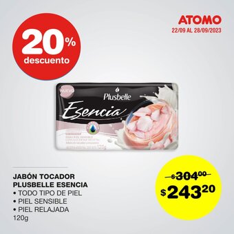 Atomo Conviene JABÓN TOCADOR PLUSBELLE ESENCIA 120g oferta