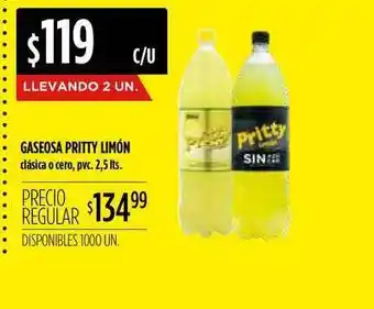 Supermercados Vea Gaseosa Pritty Limón 2,5lts oferta