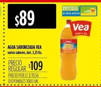 Supermercados Vea Agua Saborizada Vea 2,25lts oferta