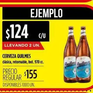 Supermercados Vea Cerveza Quilmes 970cc oferta