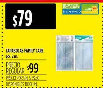 Supermercados Vea Tapabocas Family Care 2un oferta