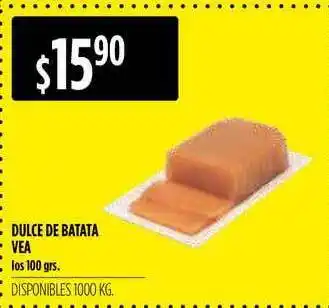 Supermercados Vea Dulce De Batata Vea 100grs oferta