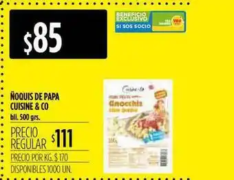Supermercados Vea ñoquis De Papas Cuisine & Co 500grs oferta