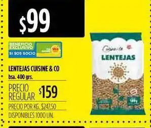 Supermercados Vea Lentejas Cuisine & Co 400grs oferta