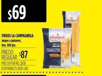 Supermercados Vea Fideos La Campagnola 500grs oferta