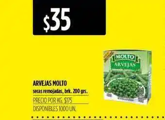 Supermercados Vea Arvejas Molto 200grs oferta