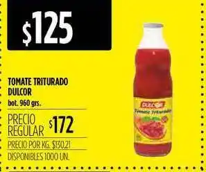 Supermercados Vea Tomate Triturado Dulcor 960grs oferta