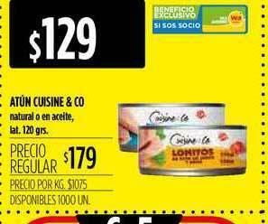 Supermercados Vea Atún Cuisine & Co 120grs oferta