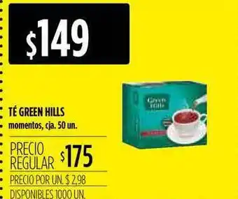 Supermercados Vea Té Green Hills 50un oferta