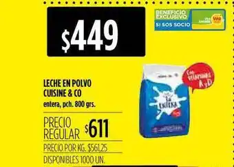 Supermercados Vea Leche En Polvo Cuisine & Co 800grs oferta