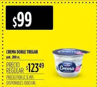Supermercados Vea Crema Doble Tregar 200CC oferta