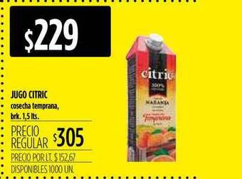 Supermercados Vea Jugo Citric 1,5lts oferta