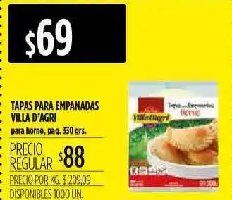 Supermercados Vea Tapas Para Empanadas Villa D'agri 330grs oferta
