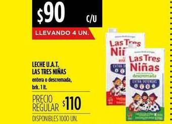 Supermercados Vea Leche U.a.t. Las Tres Niñas 1lt oferta