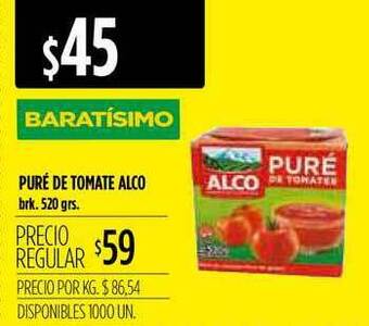 Supermercados Vea Puré De Tomate Alco 520grs oferta