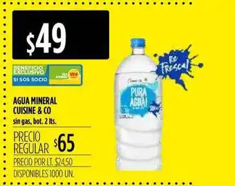 Supermercados Vea Agua Mineral Cuisine 2lts oferta