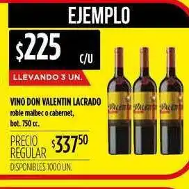 Supermercados Vea Vino Don Valentin Lacrado 750cc oferta