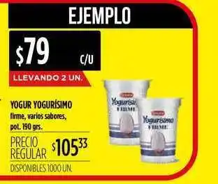 Supermercados Vea Yogur Yogurísimo 190grs oferta