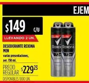 Supermercados Vea Desodorante Rexona Men 150ml oferta