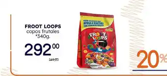 Supermercados Monarca Froot Loops Copos Frutales 340g oferta