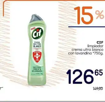 Supermercados Monarca Cif Limpiador Crema Ultra Blanco Con Lavandina 750g oferta