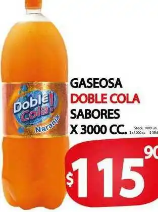 Supermercados Mariano Max Gaseosa Doble Cola Sabores x 3000cc oferta