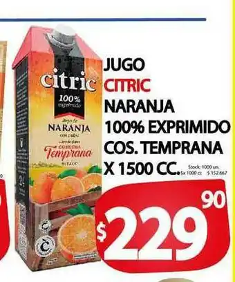 Supermercados Mariano Max Jugo Citric Naranja 100% Exprimido Cos. Temprana x 1500cc oferta