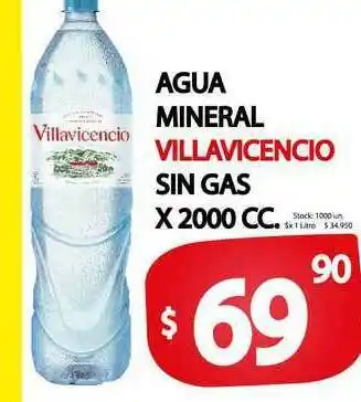 Supermercados Mariano Max Agua Mineral Villavicencio Sin Gas x 2000cc oferta