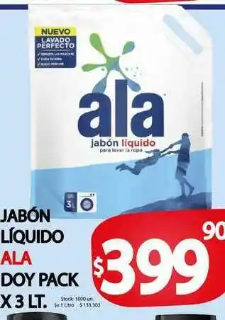 Supermercados Mariano Max Jabón Líquido Ala Doy Pack x 3 lt oferta