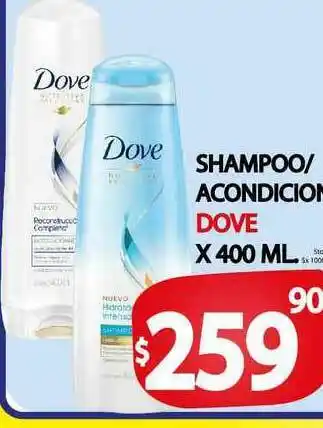 Supermercados Mariano Max Shampoo Acondicionador Dove x 400 ml oferta