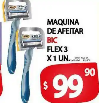 Supermercados Mariano Max Maquina De Afeitar Bic Flex 3 x 1 un oferta
