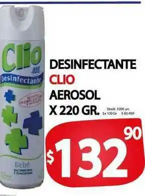 Supermercados Mariano Max Desinfectante Clio Aerosol x 220 gr oferta