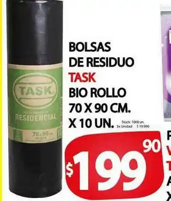 Supermercados Mariano Max Bolsas De Residuo Task Bio Rollo oferta