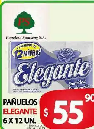 Supermercados Mariano Max Pañuelos Elegante 6 x 12 un oferta