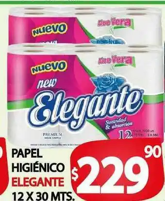 Supermercados Mariano Max Papel Higiénico Elegante 12 x 30 mts oferta