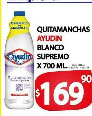 Supermercados Mariano Max Quitamanchas Ayudin Blanco Supremo x 700 ml oferta
