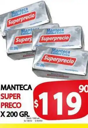 Supermercados Mariano Max Manteca Super Preco x 200 gr oferta