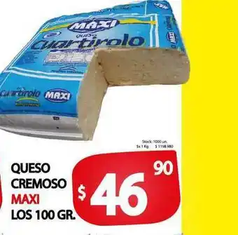 Supermercados Mariano Max Queso Cremoso Maxi Los 100 gr oferta