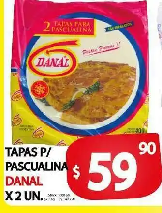 Supermercados Mariano Max Tapas P Pascualina Danal x 2 un oferta