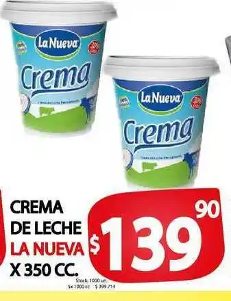 Supermercados Mariano Max Crema De Leche La Nueva x 350 cc oferta