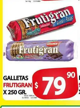 Galletas Frutigran x 250 gr