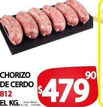 Supermercados Mariano Max Chorizo De Cerdo 812 el kg oferta