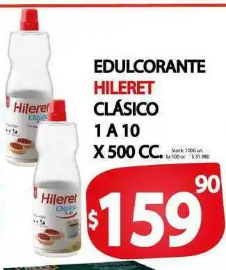 Supermercados Mariano Max Edulcorante Hileret Clásico x 500 cc oferta