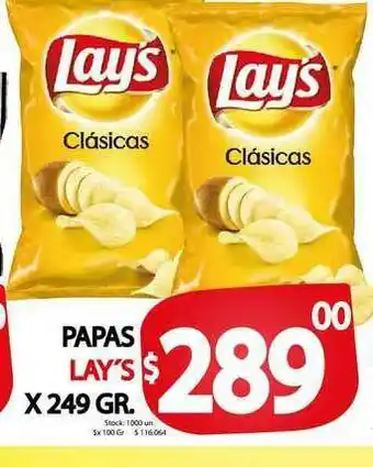 Supermercados Mariano Max Papas Lay's x 249 gr oferta