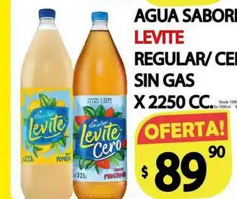 Supermercados Mariano Max Agua Saboriz. Levite Regular Cero Sin Gas x 2250 cc oferta