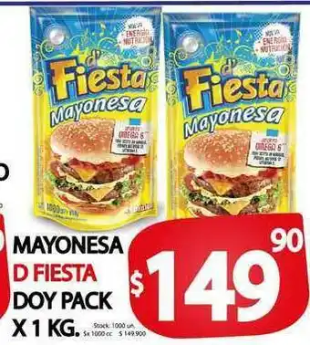 Supermercados Mariano Max Mayonesa D Fiesta Doy Pack x 1 kg oferta