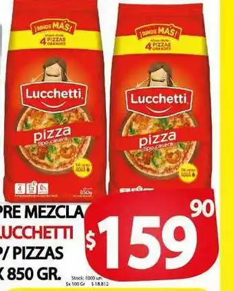 Supermercados Mariano Max Pre Pezcla Lucchetti P Pizzas x 850 gr oferta
