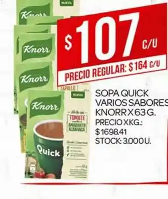 Supermercados DIA Sopa Quick Varios Sabores Knorr x 63 g oferta