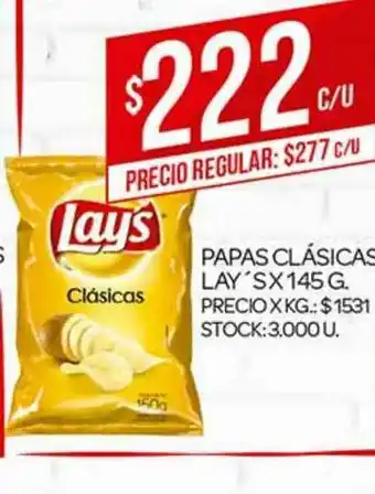 Supermercados DIA Papas Clásicas Lay's x 145 g oferta