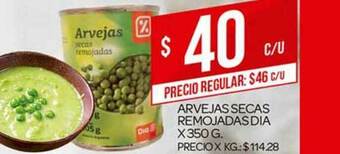 Supermercados DIA Arvejas Secas Remojadas Dia x 350 g oferta